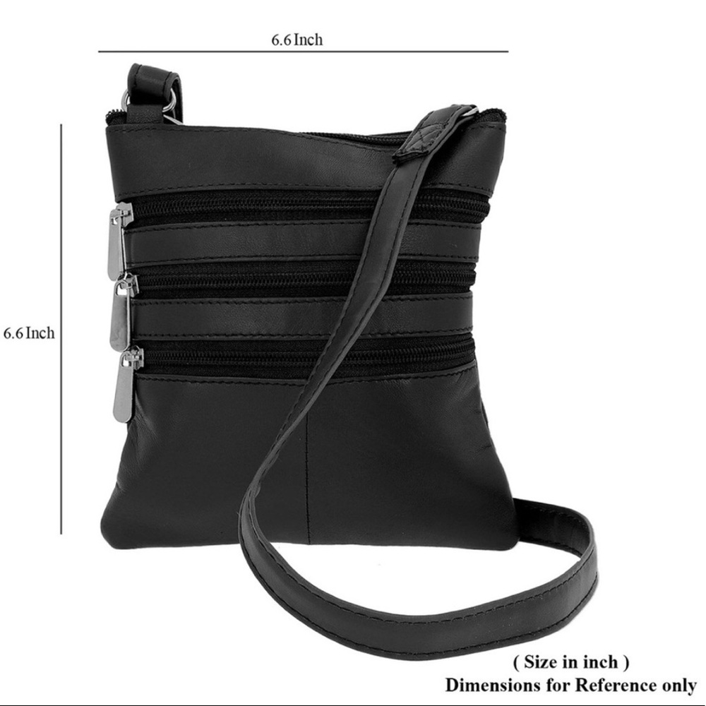 NEWAGE Crossbody Leather Sling Bag Brown - Picture 5 of 6